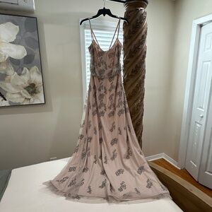 Adrianna Papell Long Beaded Dress